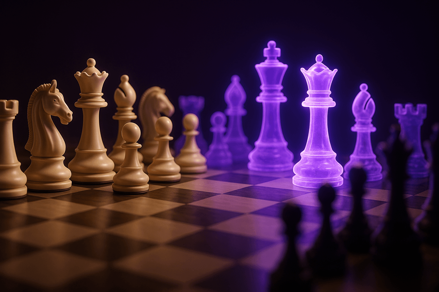 Ghost Chess — Your opponent's pieces are pure light